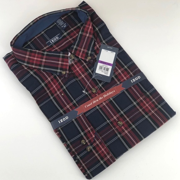 Izod Other - Men’s IZOD Mightnight Holiday Tartan Shirt XXL